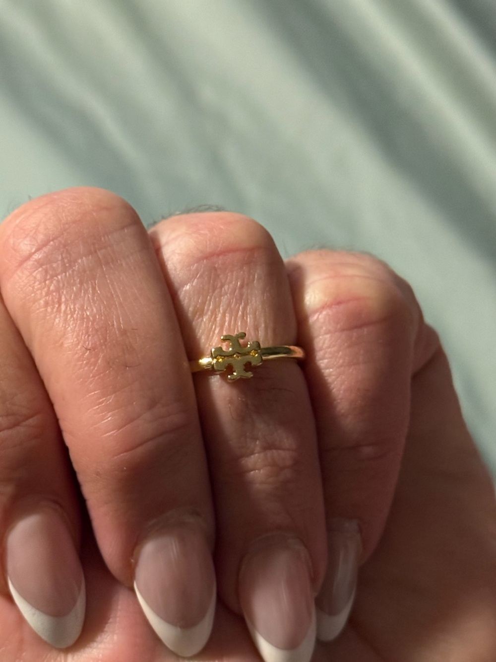 Tory Burch Gold Clover Stackable Ring